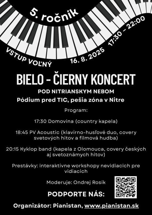 Bielo-čierny koncert pod nitrianskym nebom