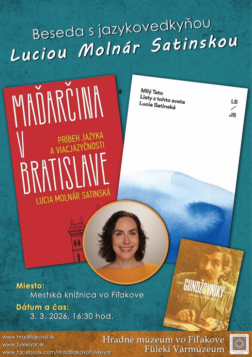 Beseda s jazykovedkyňou Luciou Molnár Satinskou v Mestskej knižnici vo Fiľakove