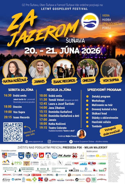 Letný gospelový festival ZA JAZEROM 2026 Letný gospelový festival ZA JAZEROM 2026